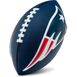 image:imageFranklin Sports NFL Football  Kids Foam Football  Soft Junior Size 85 Ball with 3D Logos  Perfect for Gameday  TailgatesNew England Patriots