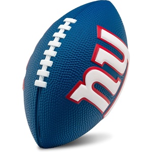 image:imageFranklin Sports NFL Football  Kids Foam Football  Soft Junior Size 85 Ball with 3D Logos  Perfect for Gameday  TailgatesNew York Giants