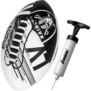 image:imageFranklin Sports NFL Team Mini Footballs  Youth 85 Official NFL Licensed Football  Air Pump SetLas Vegas Raiders