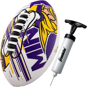 image:imageFranklin Sports NFL Team Mini Footballs  Youth 85 Official NFL Licensed Football  Air Pump SetMinnesota Vikings