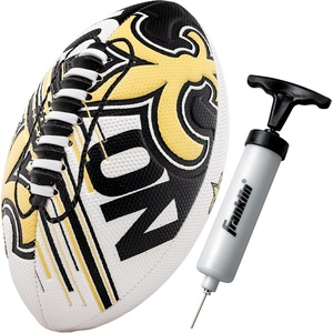 image:imageFranklin Sports NFL Team Mini Footballs  Youth 85 Official NFL Licensed Football  Air Pump SetNew Orleans Saints
