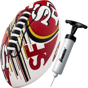 image:imageFranklin Sports NFL Team Mini Footballs  Youth 85 Official NFL Licensed Football  Air Pump SetSan Francisco 49ers
