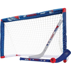 image:imageFranklin Sports NHL Mini Hockey Set  Kids Indoor Knee Hockey Goal Ball  2 Stick Combo  Youth Team Indoor Toy Set  Official  Ages 3New York Rangers