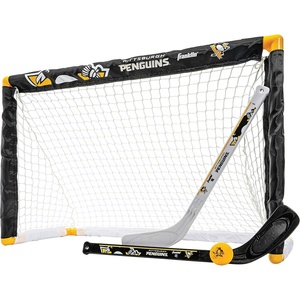 image:imageFranklin Sports NHL Mini Hockey Set  Kids Indoor Knee Hockey Goal Ball  2 Stick Combo  Youth Team Indoor Toy Set  Official  Ages 3Pittsburgh Penguins