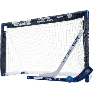 image:imageFranklin Sports NHL Mini Hockey Set  Kids Indoor Knee Hockey Goal Ball  2 Stick Combo  Youth Team Indoor Toy Set  Official  Ages 3Toronto Maple Leafs
