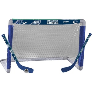 image:imageFranklin Sports NHL Mini Hockey Set  Kids Indoor Knee Hockey Goal Ball  2 Stick Combo  Youth Team Indoor Toy Set  Official  Ages 3Vancouver Canucks