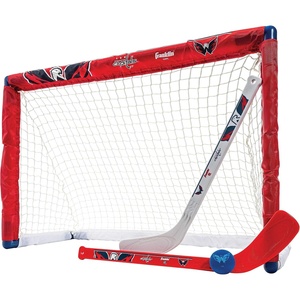 image:imageFranklin Sports NHL Mini Hockey Set  Kids Indoor Knee Hockey Goal Ball  2 Stick Combo  Youth Team Indoor Toy Set  Official  Ages 3Washington Capitals
