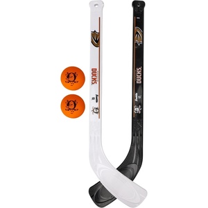 image:imageFranklin Sports NHL Mini Hockey Stick Set  NHL Team Knee Hockey Stick and Ball Set  Two Player Stick Set  Great Toy for KidsAnaheim Ducks