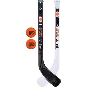 image:imageFranklin Sports NHL Mini Hockey Stick Set  NHL Team Knee Hockey Stick and Ball Set  Two Player Stick Set  Great Toy for KidsPhiladelphia Flyers