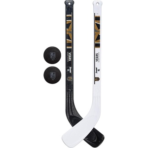 image:imageFranklin Sports NHL Mini Hockey Stick Set  NHL Team Knee Hockey Stick and Ball Set  Two Player Stick Set  Great Toy for KidsVegas Golden Knights