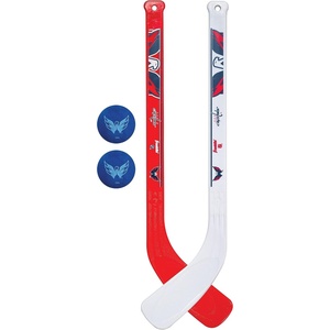 image:imageFranklin Sports NHL Mini Hockey Stick Set  NHL Team Knee Hockey Stick and Ball Set  Two Player Stick Set  Great Toy for KidsWashington Capitals