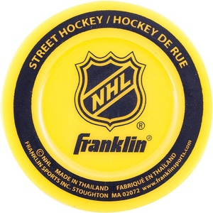 image:imageFranklin Sports NHL Street Hockey Puck  No Bounce Outdoor Street  Roller Hockey Puck  Official Size for Kids  Adult Games  1 amp 3 PacksAssorted Colors
