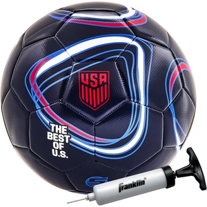 image:imageFranklin Sports Official US Soccer Federation USSF Soccer Ball  Pump  Size 5 Regulation Ball for Youth  Adult Players  Premium Cover  Construction  Perfect for Matches  Training  Navy