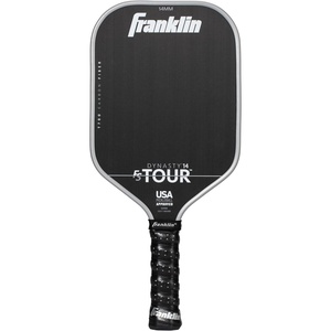 image:imageFranklin Sports Pro Pickleball Paddles  FS Tour Series Raw Carbon Fiber T700  USA Pickleball Approved  Unibody Epoxy Resin Injected Edge  Dynasty  Tempo  14mm16mm Core  Gray Blue  PinkGray