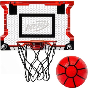 image:imageNERF Basketball Hoop Set  Pro Hoop Mini Hoop Set with Mini NERF Basketball  Steel Rim Great for DunkingRed Standard