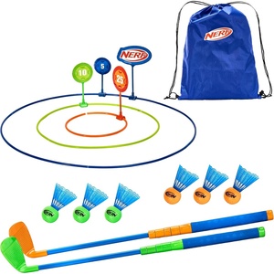 image:imageNERF Birdie Golf Game  Fun Backyard Golf Game  Practice Your Chipping Game  Complete Set with Golf Clubs Scoring Rings Birdie Balls amp Carry Bag