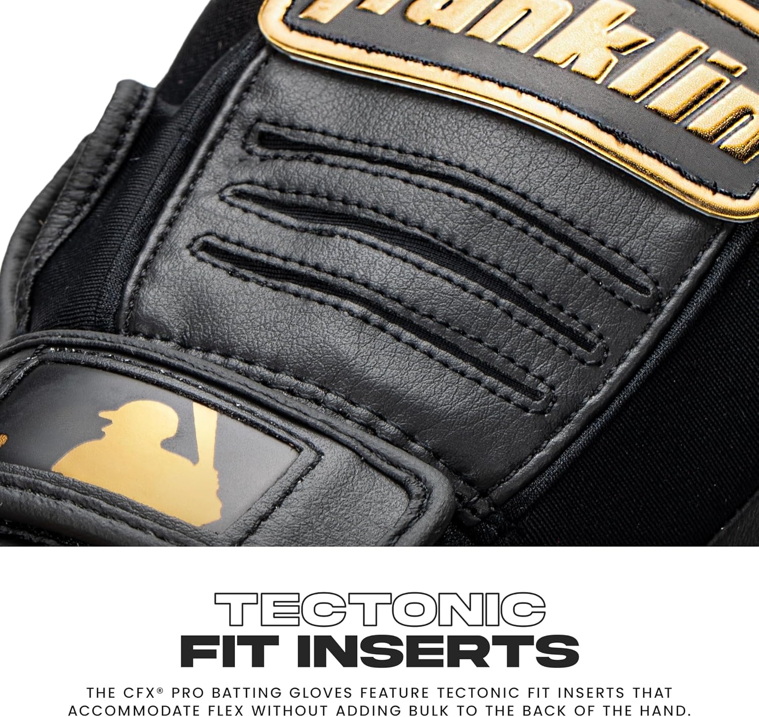 image:imageFranklin Sports MLB Baseball Batting Gloves  CFX Pro Youth and Adult  Baseball  Softball  Multiple Sizes  ColorsBlackGold