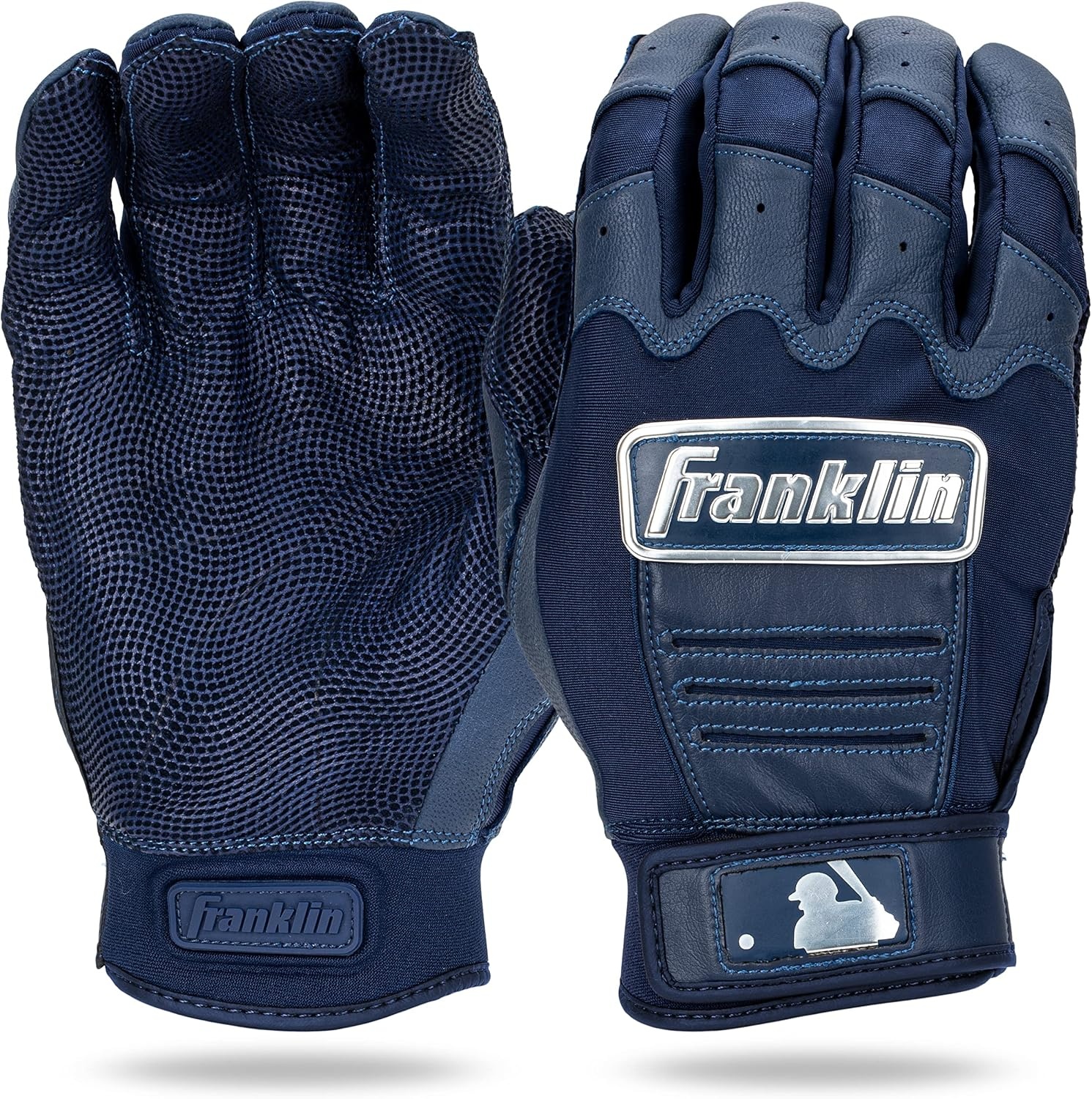 image:imageFranklin Sports MLB Baseball Batting Gloves  CFX Pro Youth and Adult  Baseball  Softball  Multiple Sizes  ColorsChrome Navy