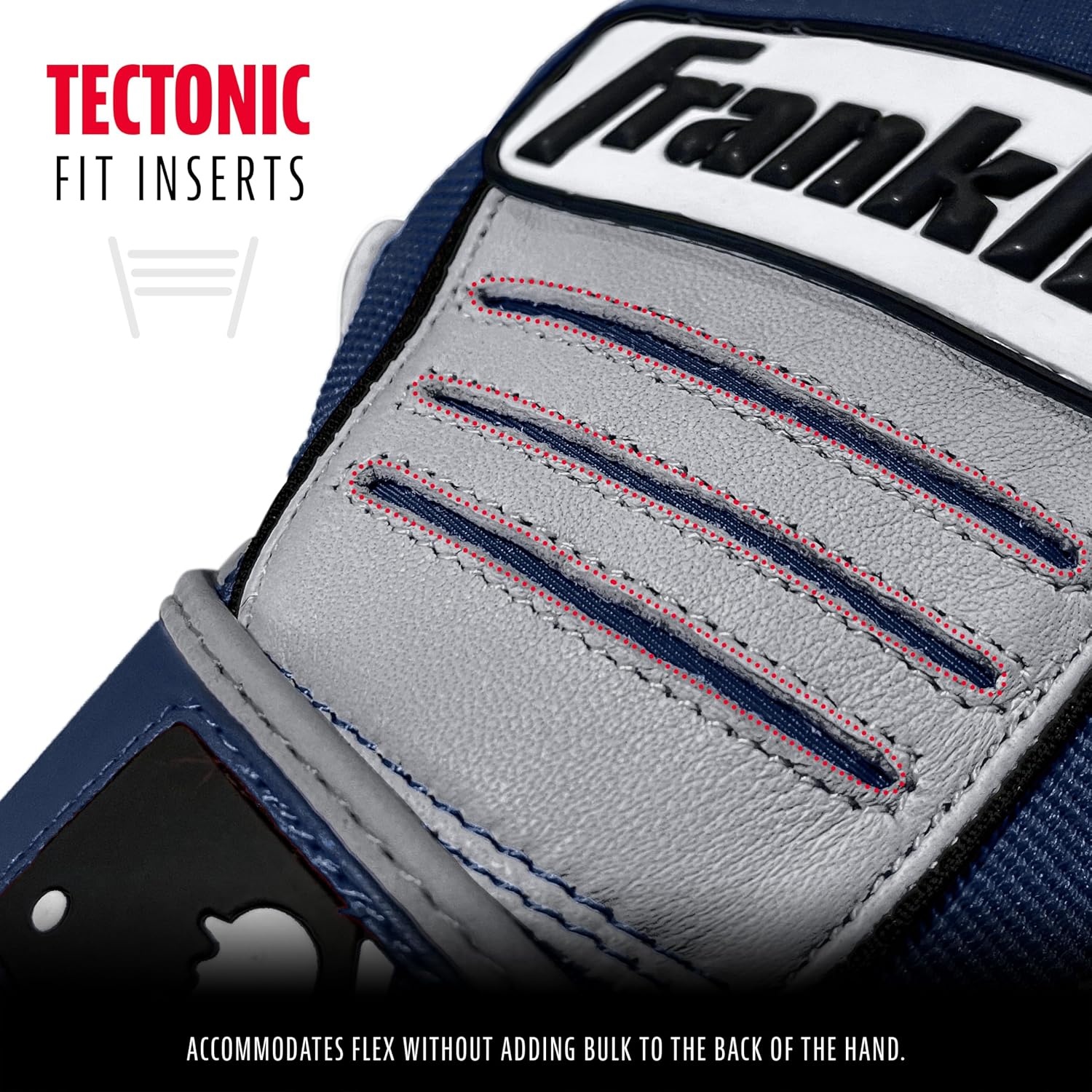 image:imageFranklin Sports MLB Baseball Batting Gloves  CFX Pro Youth and Adult  Baseball  Softball  Multiple Sizes  ColorsGrayNavy