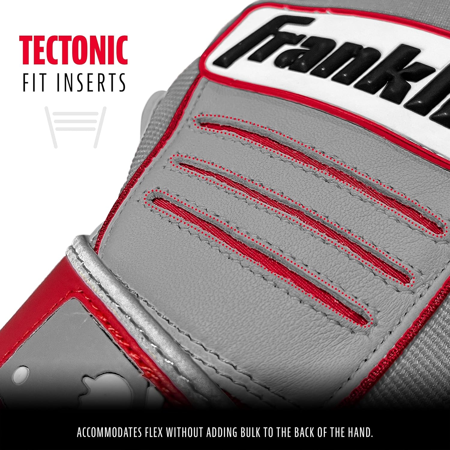 image:imageFranklin Sports MLB Baseball Batting Gloves  CFX Pro Youth and Adult  Baseball  Softball  Multiple Sizes  ColorsGrayRed