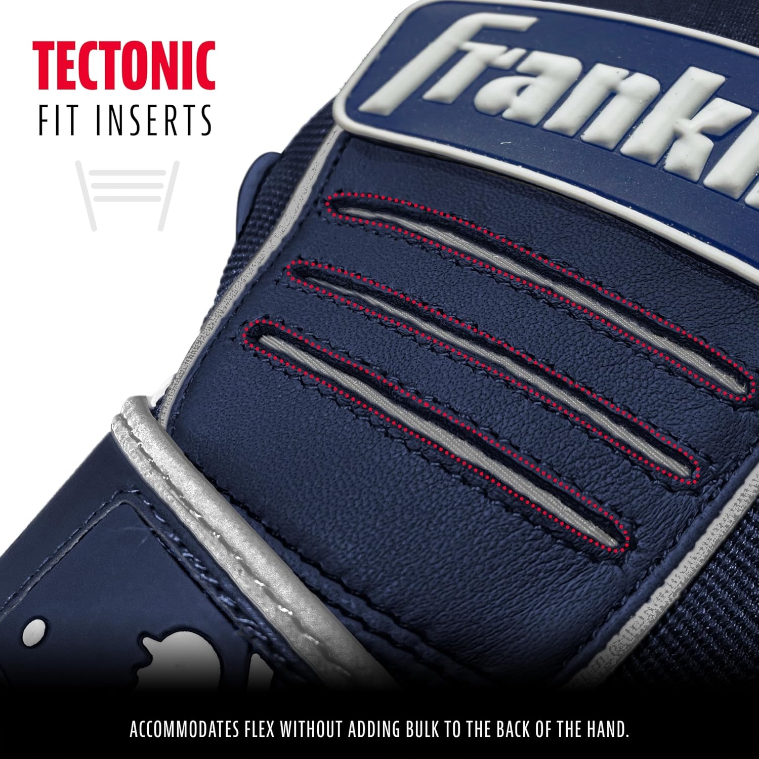 image:imageFranklin Sports MLB Baseball Batting Gloves  CFX Pro Youth and Adult  Baseball  Softball  Multiple Sizes  ColorsNavyPearl