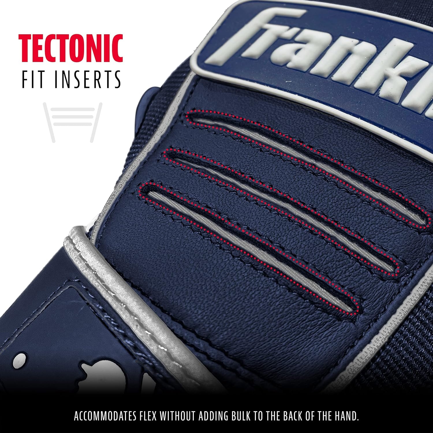 image:imageFranklin Sports MLB Baseball Batting Gloves  CFX Pro Youth and Adult  Baseball  Softball  Multiple Sizes  ColorsNavyPearl