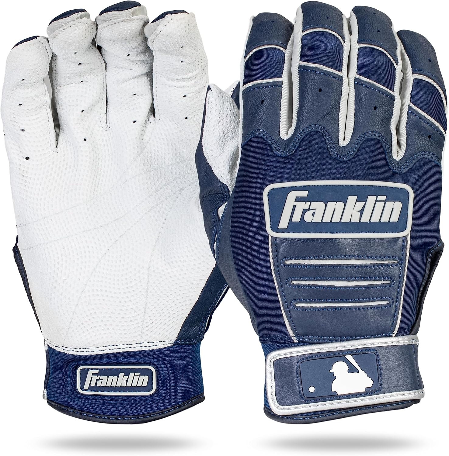 image:imageFranklin Sports MLB Baseball Batting Gloves  CFX Pro Youth and Adult  Baseball  Softball  Multiple Sizes  ColorsNavyPearl