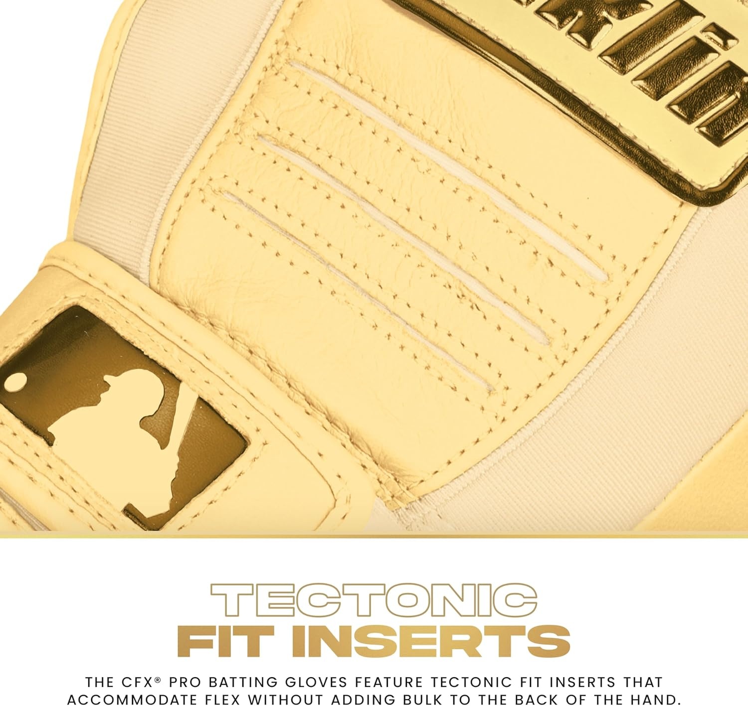 image:imageFranklin Sports MLB Baseball Batting Gloves  CFX Pro Youth and Adult  Baseball  Softball  Multiple Sizes  ColorsVanillaGold