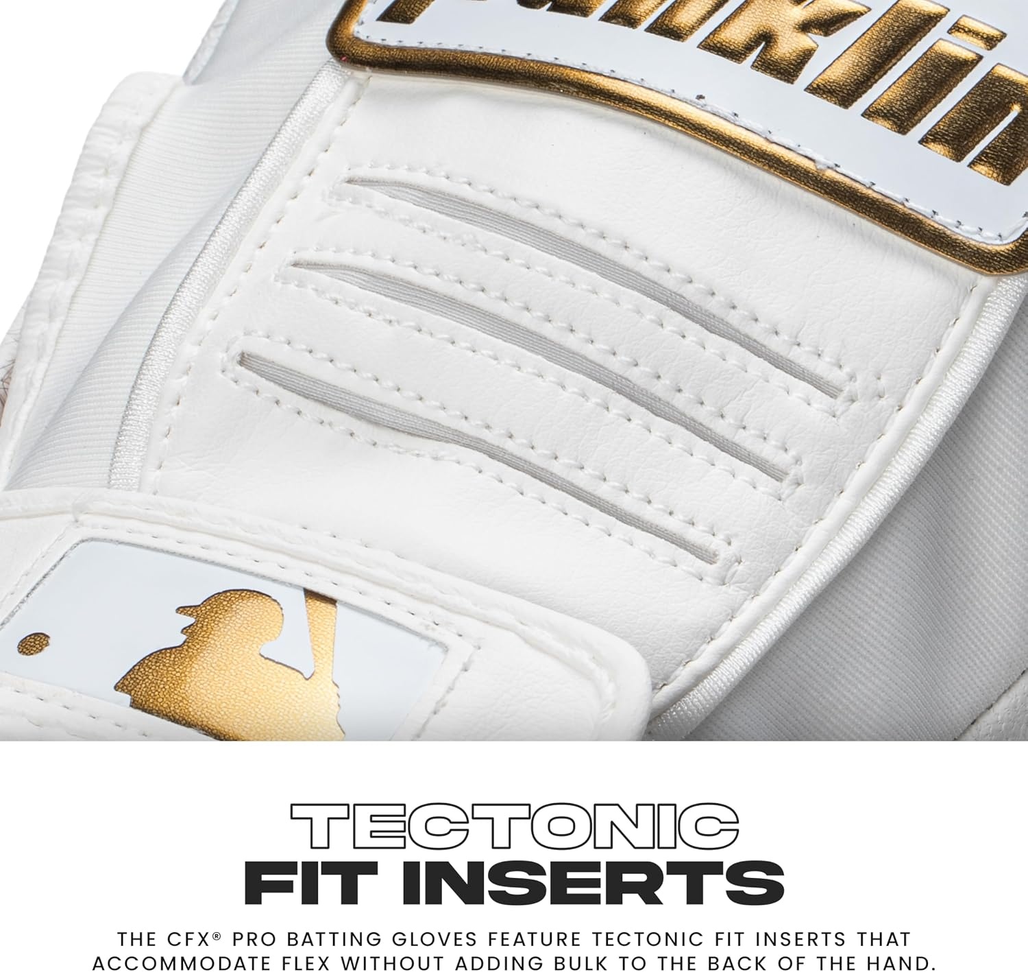 image:imageFranklin Sports MLB Baseball Batting Gloves  CFX Pro Youth and Adult  Baseball  Softball  Multiple Sizes  ColorsWhiteGold