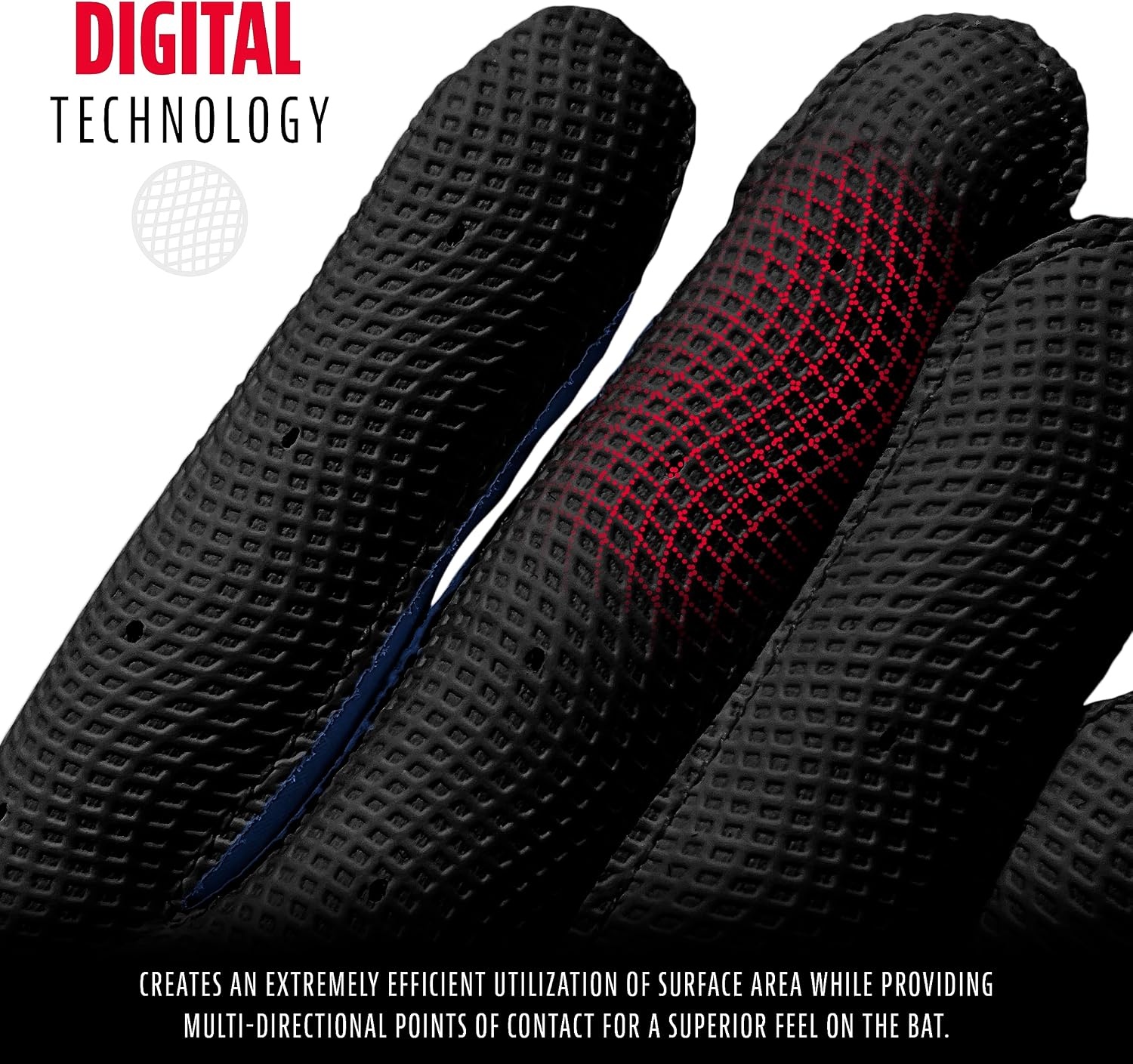image:imageFranklin Sports MLB Batting Gloves  Digitek Camo Gloves  Premium Leather  Multiple Colors  Adult SizesGrayBlackRoyal