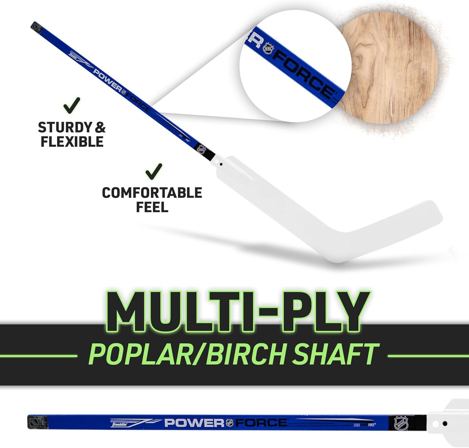 image:imageFranklin Sports NHL Kids Beginner Street Hockey  Goalie Sticks  Youth  Junior Hockey Sticks  Left  Right HandedGoalie Stick  Assorted Colors
