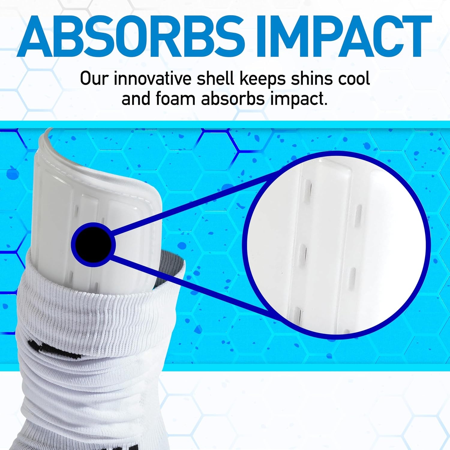 image:imageFranklin Sports Youth  Adult Soccer Shin Guard Socks  BuiltIn Shin Guards  Black or White  Assorted Colors May VaryBlackWhiteGray