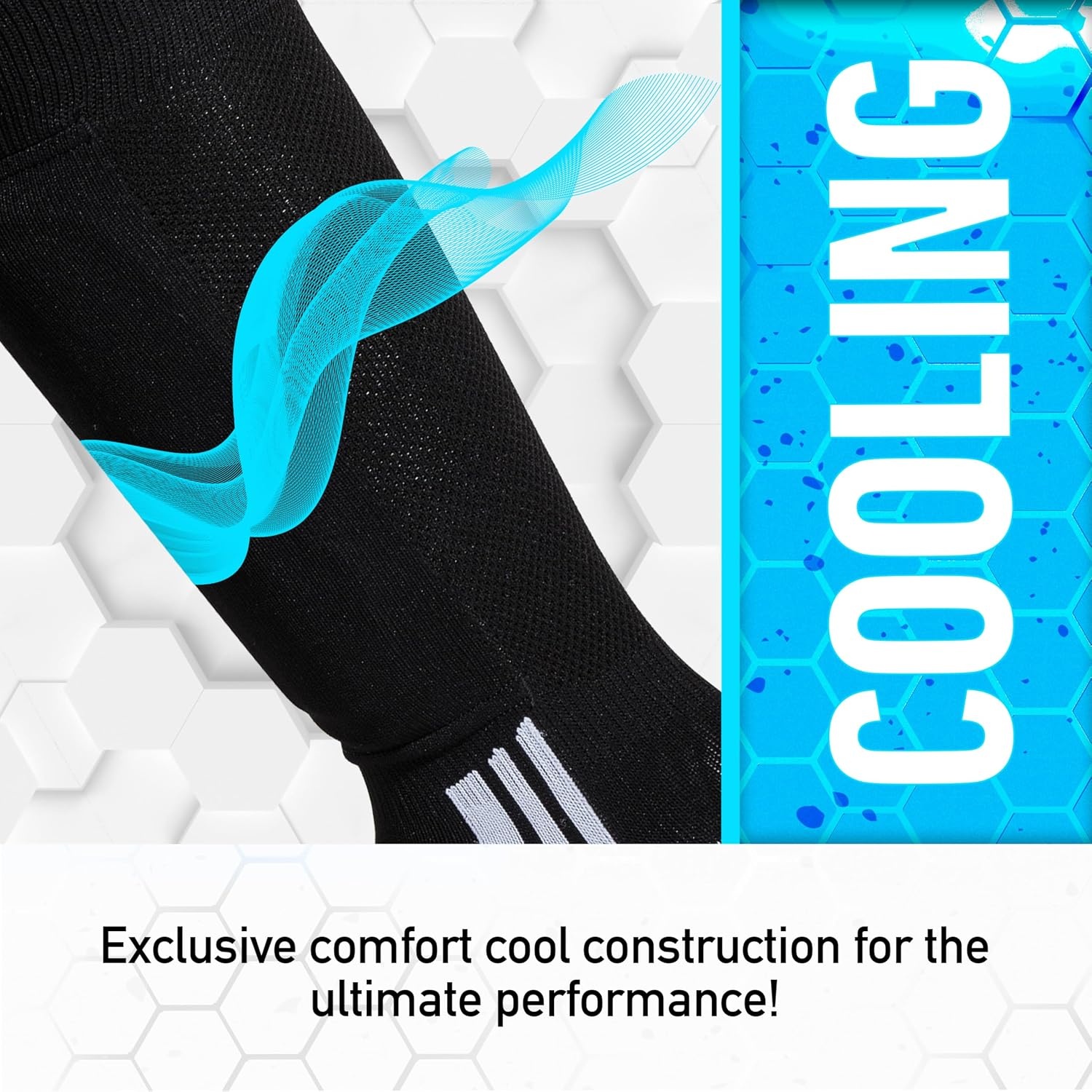 image:imageFranklin Sports Youth  Adult Soccer Shin Guard Socks  BuiltIn Shin Guards  Black or White  Assorted Colors May VaryBlackWhiteGray