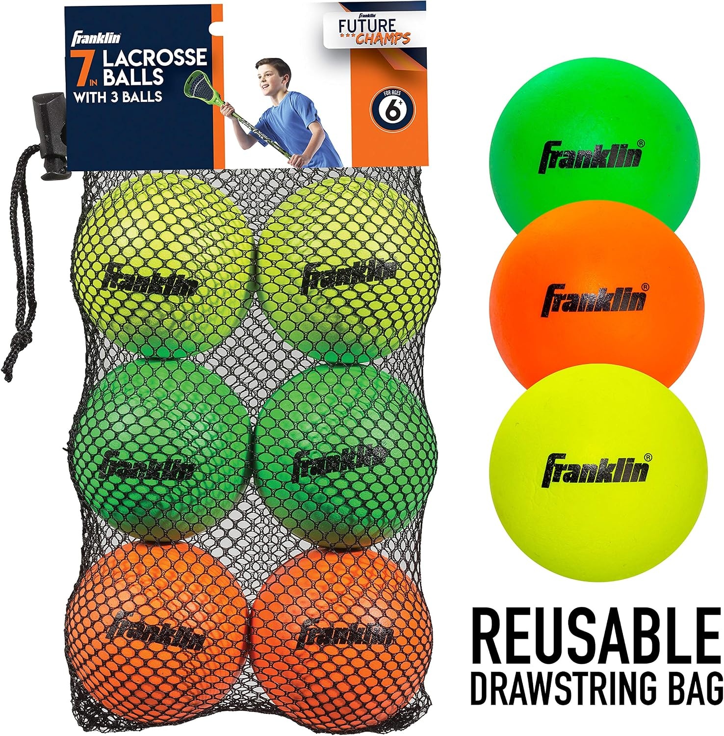 image:imageFranklin Sports Youth Lacrosse BallsAssorted Colors