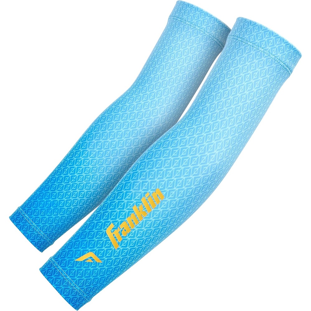 image:imageFranklin Sports Baseball Arm Sleeves  Baseball  Softball Arm Compression Sleeves for Boys  Girls  Multiple ColorsCarolina Blue