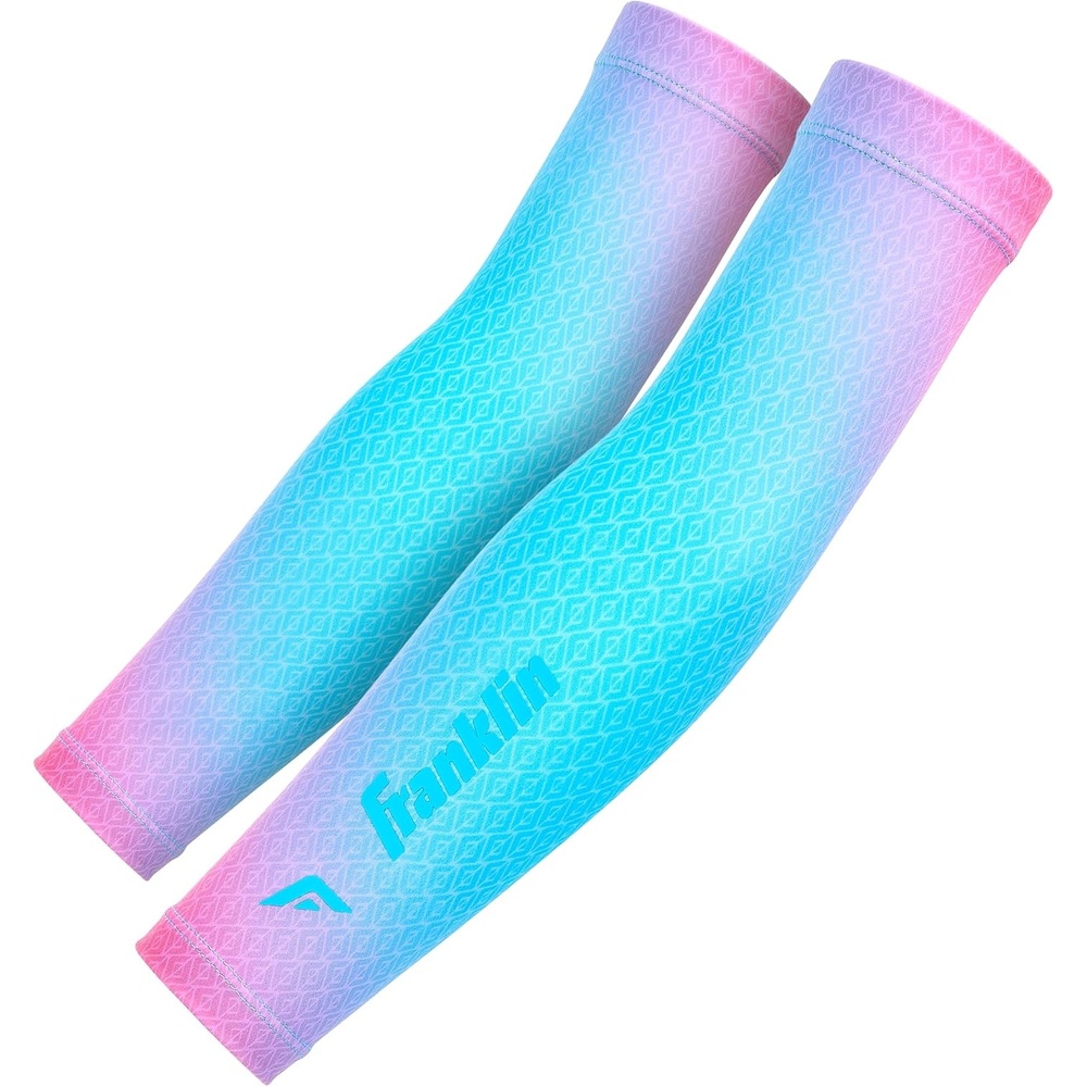 image:imageFranklin Sports Baseball Arm Sleeves  Baseball  Softball Arm Compression Sleeves for Boys  Girls  Multiple ColorsCotton Candy