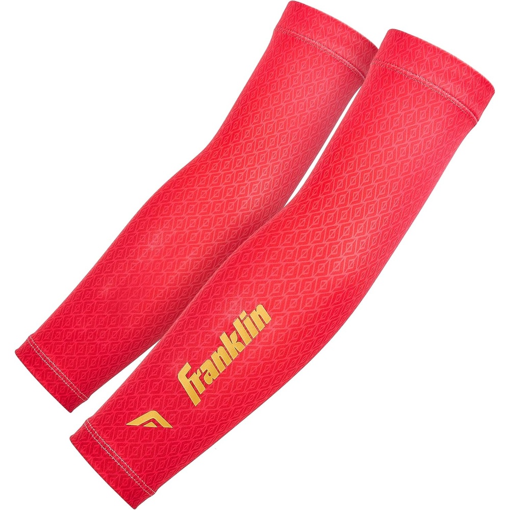 image:imageFranklin Sports Baseball Arm Sleeves  Baseball  Softball Arm Compression Sleeves for Boys  Girls  Multiple ColorsRed