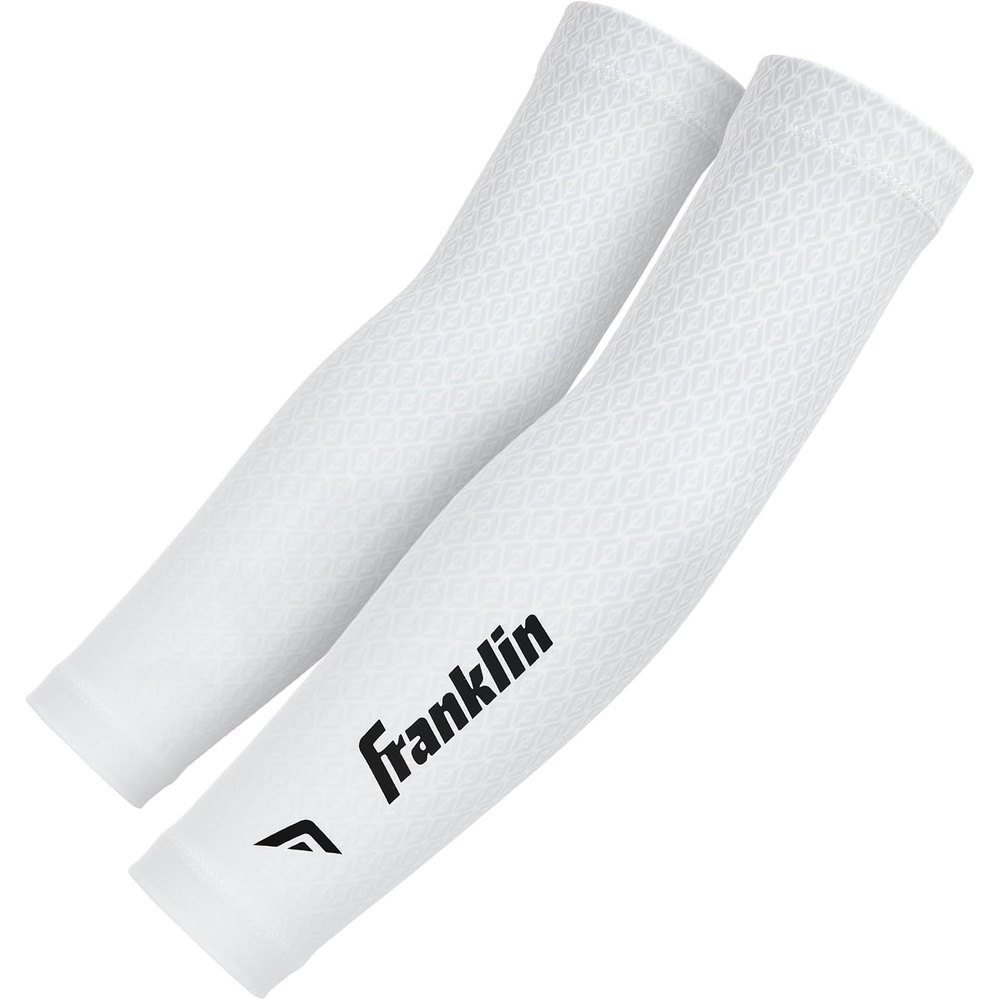 image:imageFranklin Sports Baseball Arm Sleeves  Baseball  Softball Arm Compression Sleeves for Boys  Girls  Multiple ColorsWhite