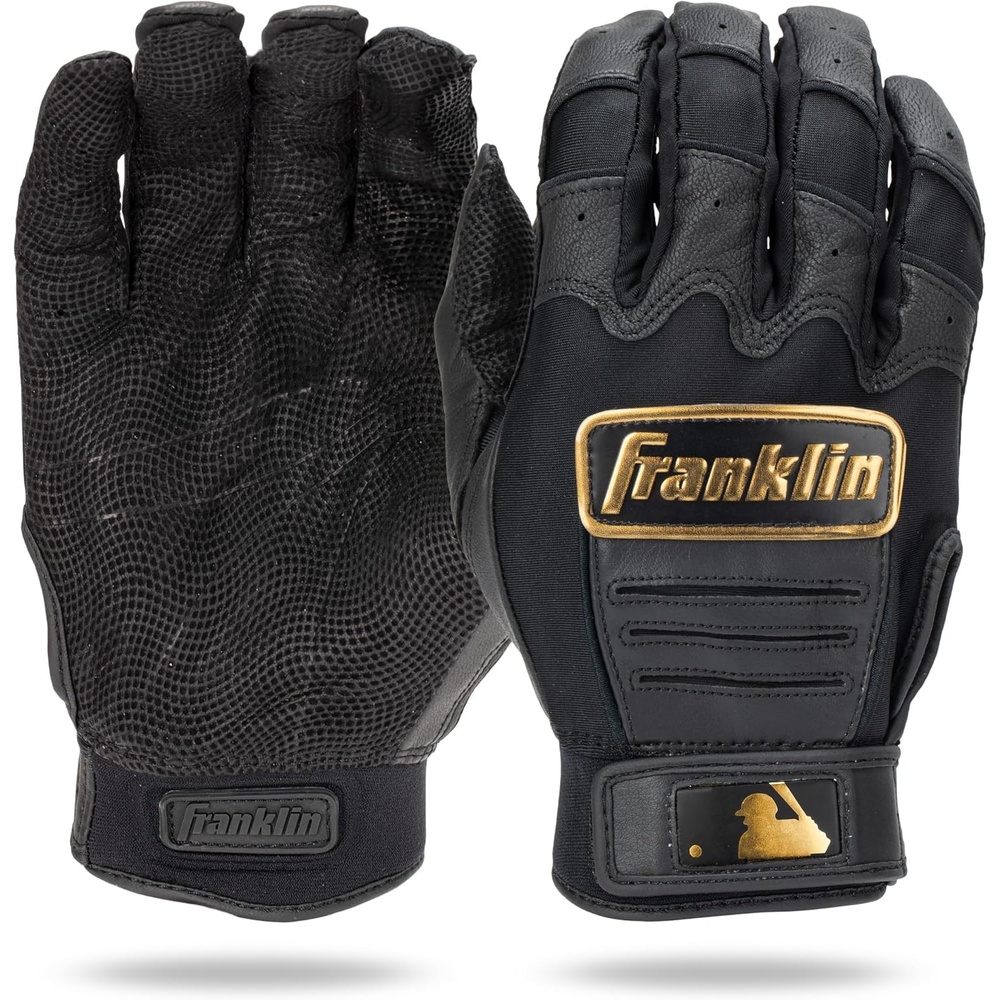 image:imageFranklin Sports MLB Baseball Batting Gloves  CFX Pro Youth and Adult  Baseball  Softball  Multiple Sizes  ColorsBlackGold