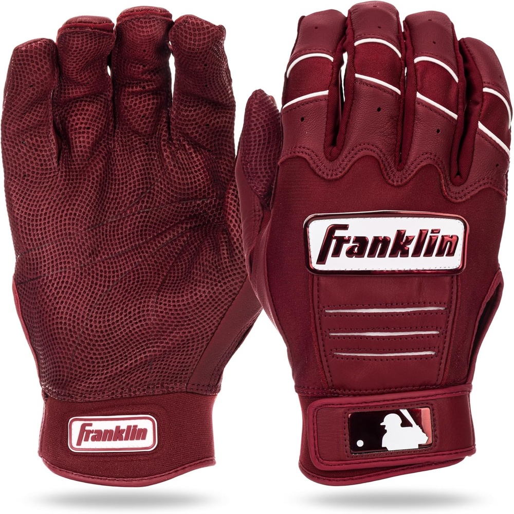 image:imageFranklin Sports MLB Baseball Batting Gloves  CFX Pro Youth and Adult  Baseball  Softball  Multiple Sizes  ColorsBurgundy