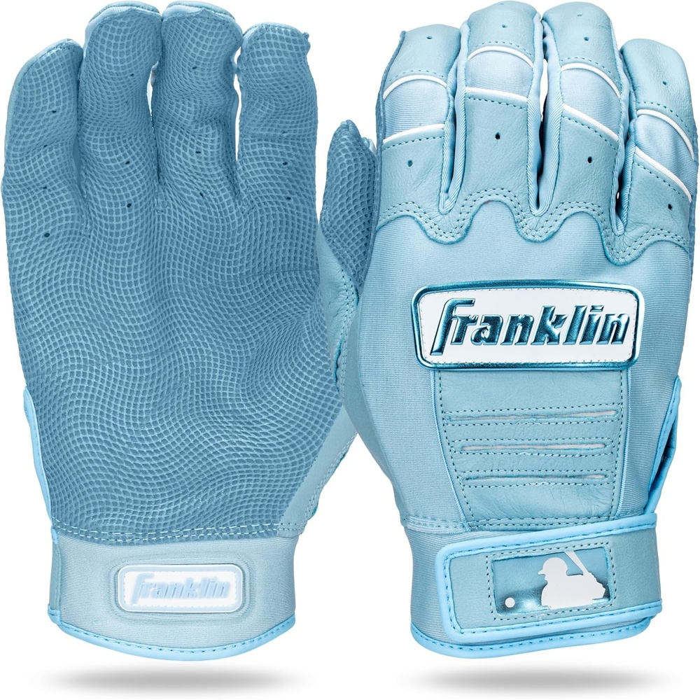 image:imageFranklin Sports MLB Baseball Batting Gloves  CFX Pro Youth and Adult  Baseball  Softball  Multiple Sizes  ColorsCarolina BlueWhite