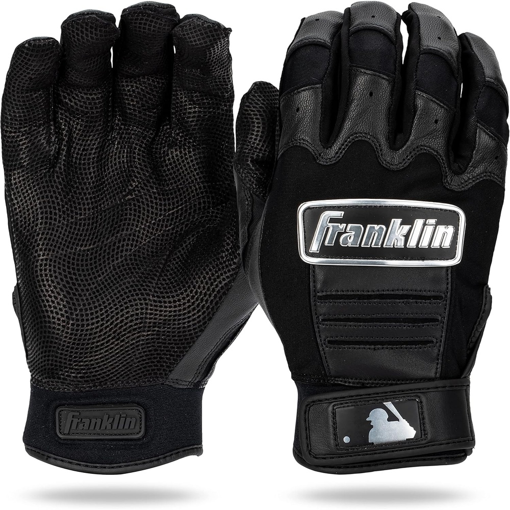 image:imageFranklin Sports MLB Baseball Batting Gloves  CFX Pro Youth and Adult  Baseball  Softball  Multiple Sizes  ColorsChrome Black