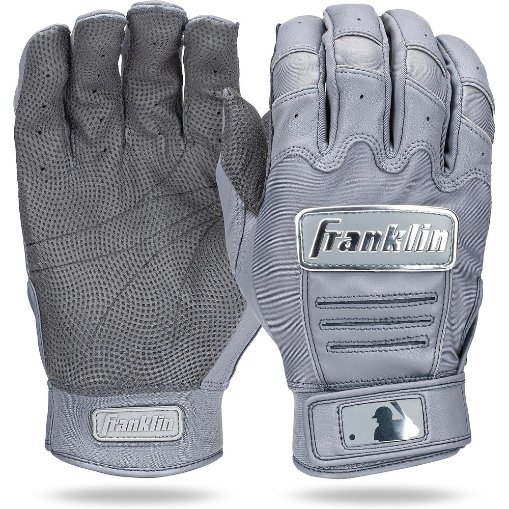 image:imageFranklin Sports MLB Baseball Batting Gloves  CFX Pro Youth and Adult  Baseball  Softball  Multiple Sizes  ColorsChrome Gray