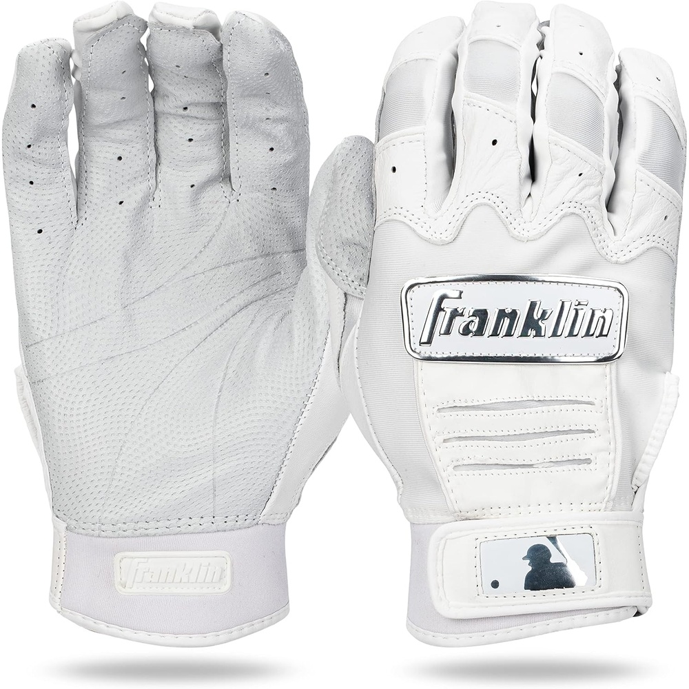 image:imageFranklin Sports MLB Baseball Batting Gloves  CFX Pro Youth and Adult  Baseball  Softball  Multiple Sizes  ColorsChrome White