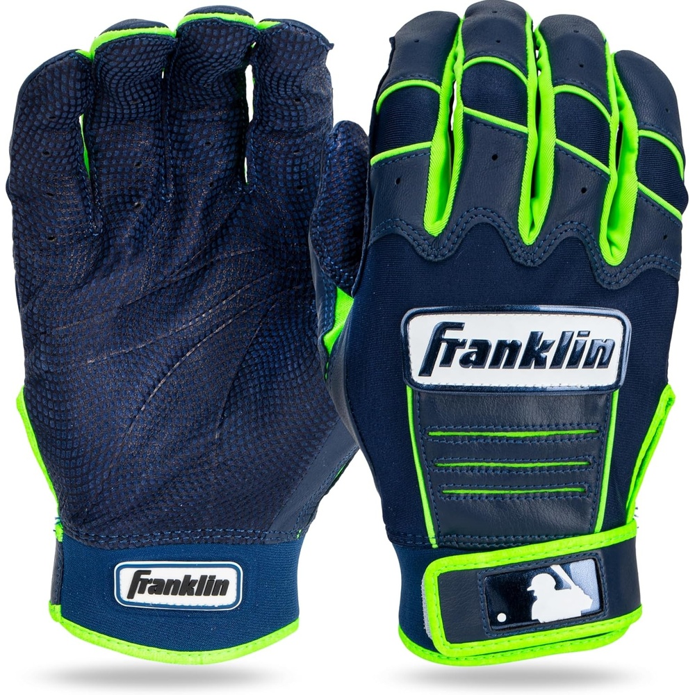 image:imageFranklin Sports MLB Baseball Batting Gloves  CFX Pro Youth and Adult  Baseball  Softball  Multiple Sizes  ColorsNavyGreen