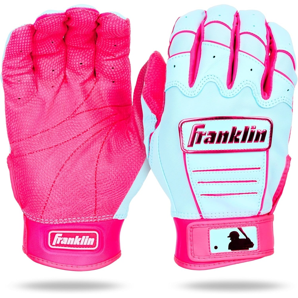 image:imageFranklin Sports MLB Baseball Batting Gloves  CFX Pro Youth and Adult  Baseball  Softball  Multiple Sizes  ColorsPinkCarolina Blue
