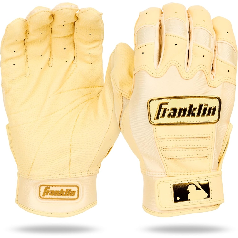 image:imageFranklin Sports MLB Baseball Batting Gloves  CFX Pro Youth and Adult  Baseball  Softball  Multiple Sizes  ColorsVanillaGold