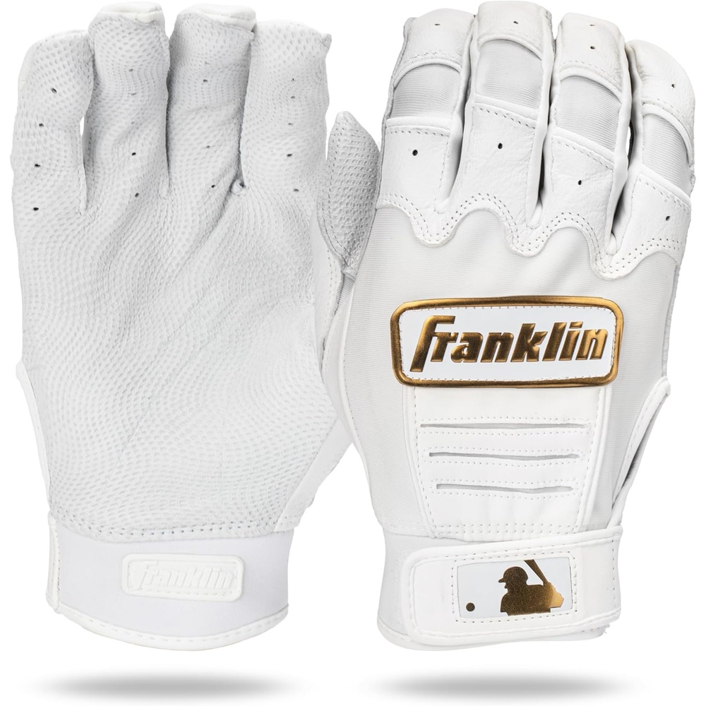 image:imageFranklin Sports MLB Baseball Batting Gloves  CFX Pro Youth and Adult  Baseball  Softball  Multiple Sizes  ColorsWhiteGold