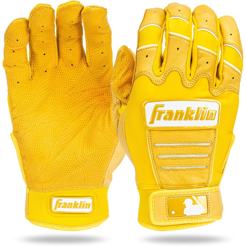 image:imageFranklin Sports MLB Baseball Batting Gloves  CFX Pro Youth and Adult  Baseball  Softball  Multiple Sizes  ColorsYellow Highlight