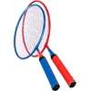 image:imageFranklin Sports Badminton Racket Set  Smashminton Oversize  2 Player Backyard Youth Set with Birdies for KidsRed and Blue